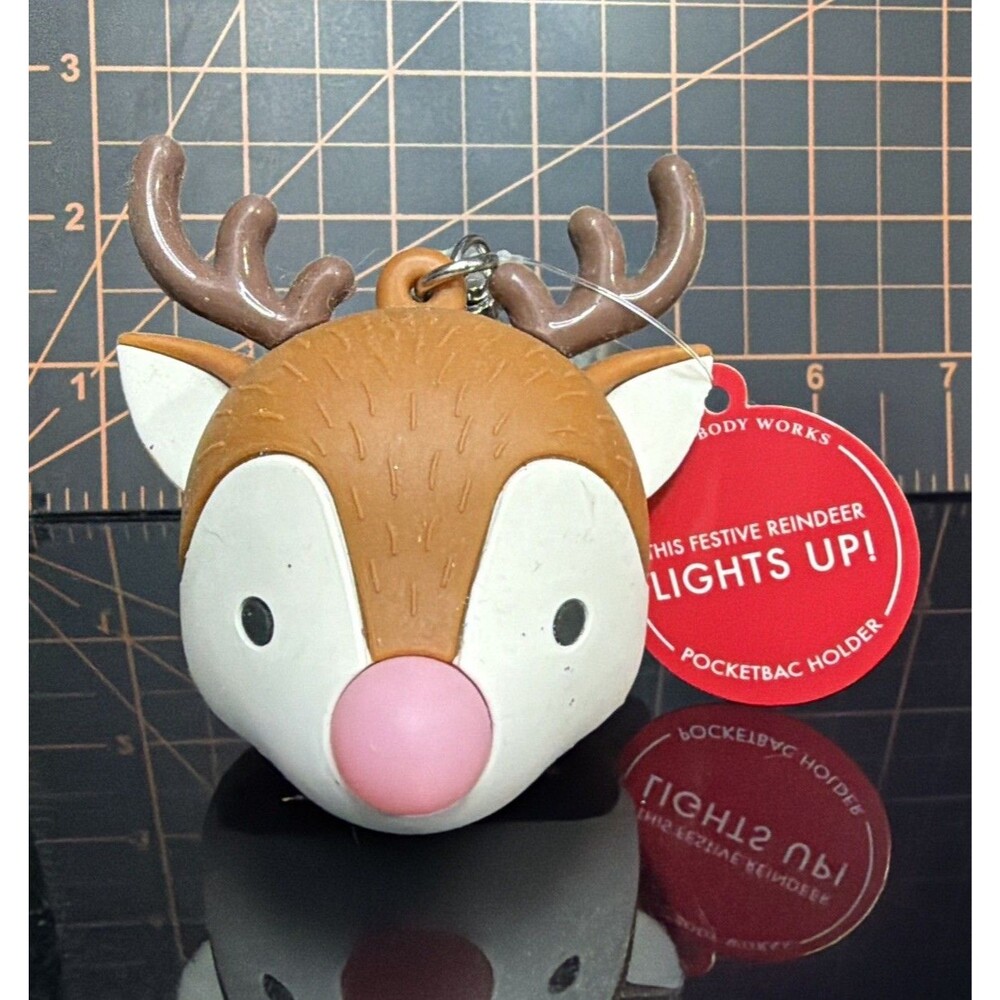 Bath & Body Works Reindeer Light Up PocketBac Holder Christmas NOS Battery Dead